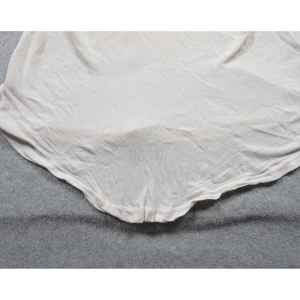 Lauren Moshi Shirt Womens XS White Graphic Sleeveless Boho Feather Art Tank Top - Picture 6 of 8